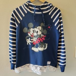 Disney Parks Mickey & Minnie Sweatshirt with Lace